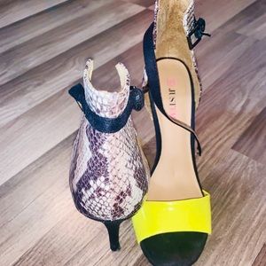 👠Snakeskin Neon Sandals👠